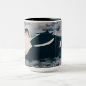 アークティックアラスカ水鳥キングアイダー男性の写真 マグカップ (中央)