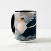 アークティックアラスカ水鳥キングアイダー男性の写真 マグカップ (正面左)