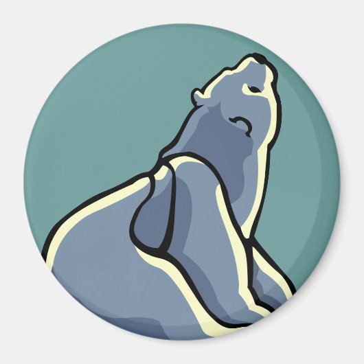 アークティックアート冷蔵庫用マグネットポーラベアアートギフト マグネット (正面)