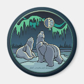 アークティックアート冷蔵庫用マグネットポーラベアアートギフト マグネット (正面)