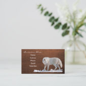 アークティックウルフワイルドライフレザーエフェクト名刺 名刺 (スタンド正面)