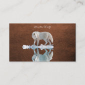 アークティックウルフワイルドライフレザーエフェクト名刺 名刺 (裏面)