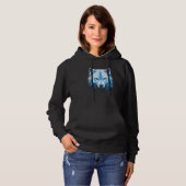 アークティックウルフ顔ウルブアートモチーフ パーカ (正面フル)
