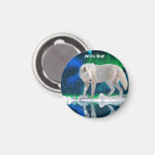 アークティックウルフ&オーロラワイルドライフコレクション マグネット (正面/裏面)