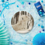 アークティックウルブインウィンター紙プレート ペーパープレート (パーティー)