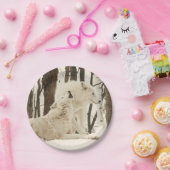 アークティックウルブインウィンター紙プレート ペーパープレート (パーティー)