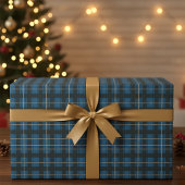 アークティックエレガンス：ブルータータンチェックラッピング紙 ラッピングペーパー