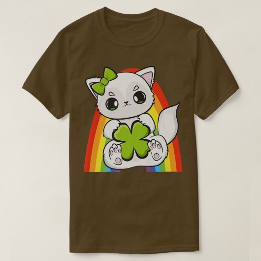 アークティックキツネとシャムロックforアイルランドSt patricks day Tシャツ (デザイン正面)