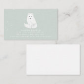 アークティックスノーキツネブルーベビーシャワーおむつラッフル エンクロージャーカード (正面/裏面)