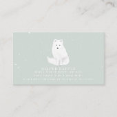 アークティックスノーキツネブルーベビーシャワーおむつラッフル エンクロージャーカード (正面)