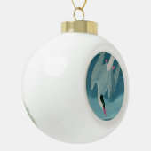 アークティックタンバードオブアメリカオードボンプリント セラミックボールオーナメント (左)