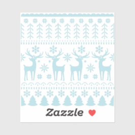 アークティックブルーフォークアートウィンターテーマ シール