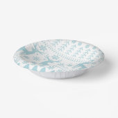アークティックブルーフォークアートウィンターテーマ ペーパーボウル (傾斜あり)