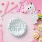 アークティックブルーフォークアートウィンターテーマ ペーパーボウル (パーティー)