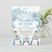 アークティックペンギンズウィンターオネダーランド誕生日 招待状 (スタンド正面)