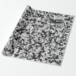 アークティックホワイトグレーブラック迷彩柄カモフラージュパーティー ラッピングペーパー<br><div class="desc">ラッピング紙</div>