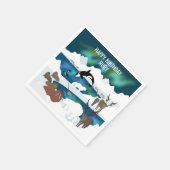 アークティックポーラベアトナディアヴァルスオルカナルファルキツネ スタンダードカクテルナプキン (角)
