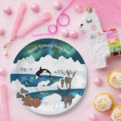 アークティックポーラベアトナディアヴァルスオルカナルファルキツネ ペーパープレート (パーティー)