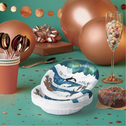 アークティックポーラベアトナディアヴァルスオルカナルファルキツネ ペーパーボウル (複数)