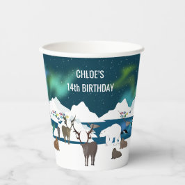 アークティックポーラベアトナディアヴァルスオルカナルファルキツネ 紙コップ