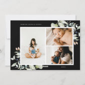 アークティック ウィンター ボタニカル フォト での楽しいホリデーシーズン シーズンカード (裏面)