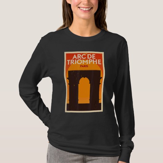 アークドゥトリオンフパリパリ観光客 Tシャツ (正面)