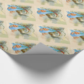 アークブルー男の赤ちゃんシャワー ラッピングペーパー (角)