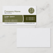 アーク分割バンド – カーキのシェード 名刺 (正面/裏面)