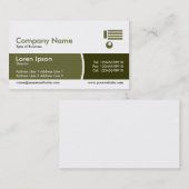 アーク分割バンド – カーキのシェード 名刺 (正面/裏面)