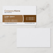 アーク分割バンド – チョコレートのシェード 名刺 (正面/裏面)