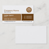 アーク分割バンド – チョコレートのシェード 名刺 (正面/裏面)