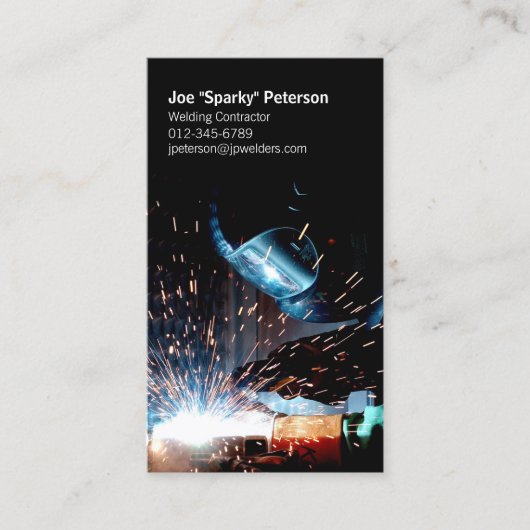 アーク溶接機溶接トーチスパーク 名刺 (正面)