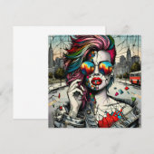 アーグランジト |フラクチャされた女性抽象芸術 (正面/裏面)