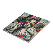 アーグランジト |フラクチャされた女性抽象芸術 タイル (側面)