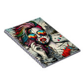 アーグランジト |フラクチャされた女性抽象芸術 ノートブック (右側)