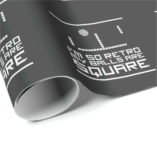 アーケードの古い学校のビデオゲームの正方形のゲーマー ラッピングペーパー (ロールコーナー)