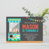 アーケードの誕生日パーティー招待状 招待状 (スタンド正面)