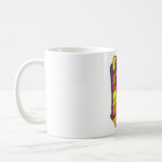 アーケードゲーマースティックフィギュアおもしろいヴィンテージビデオゲーム コーヒーマグカップ (左)