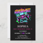 アーケードゲーマーモダンガールズバースデーパーティー 招待状 (正面)