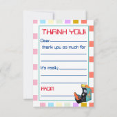 アーケードゲームの感謝カード(記入式) サンキューカード (裏面)