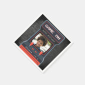 アーケードゲームフォトブリックウォールレトロ スタンダードカクテルナプキン (角)