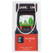 アーケードゲーム機レトロ誕生日パーティー スモールペーパーバッグ (正面)