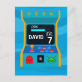 アーケードゲーム誕生日少年パーティーレベルアップ ポストカード (正面)