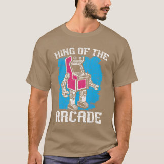 アーケードゲーム+ビデオゲーム+プレイヤー+ゲーマー の王様 Tシャツ