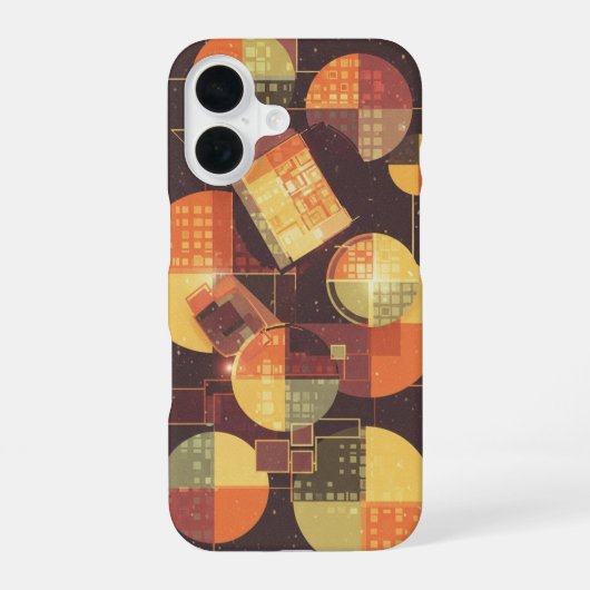アーケードサークルとスクウェア iPhone 16ケース (裏面)
