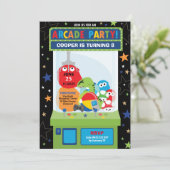 アーケードバースデーパーティービデオゲームボーイ 招待状 (スタンド正面)