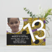 アーケードバースデーパーティーメイズゲーマーフォト招待状 招待状 (スタンド正面)