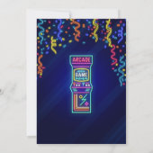 アーケードパーティー誕生日招待状 招待状 (裏面)