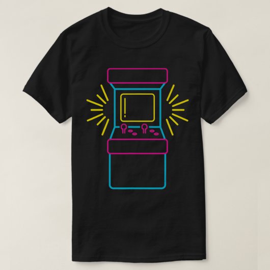 アーケードビデオゲーマーゲーム機ヴィンテージ80S 90S Re Tシャツ (デザイン正面)