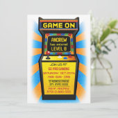 アーケードビデオゲームのバースデー招待状パーソナル 招待状 (スタンド正面)